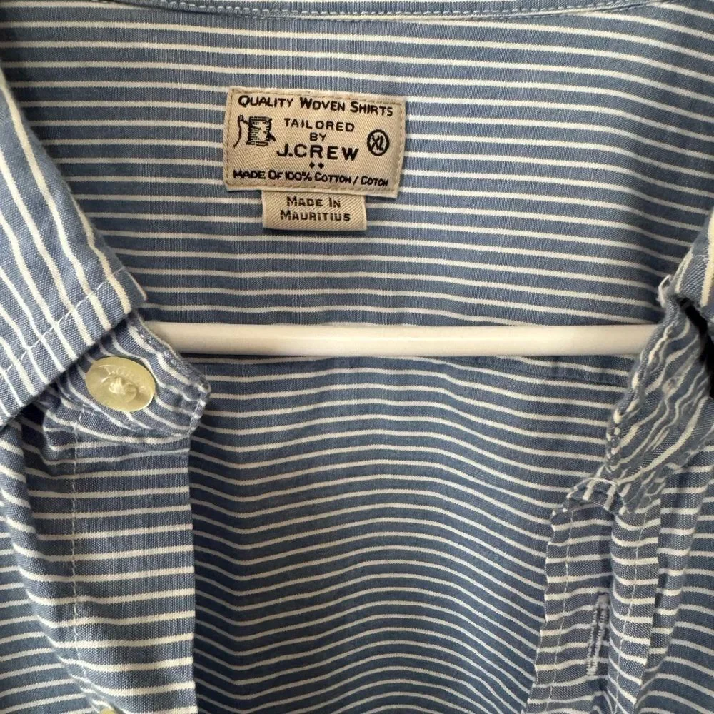 J. Crew Blue Striped Shirt